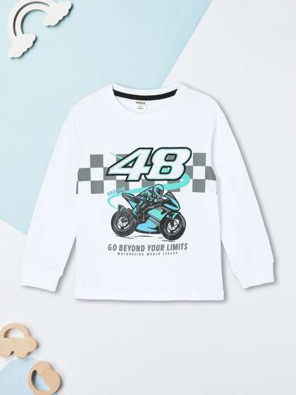 max Boys Graphic Printed Round Neck Cotton T-shirt