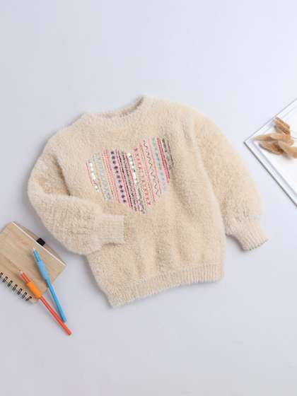 Yellow Apple Girls Cable
                    Knit Woollen Pullover
