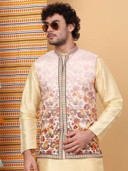KRAFT INDIA LUXE Printed Woven Nehru Jackets