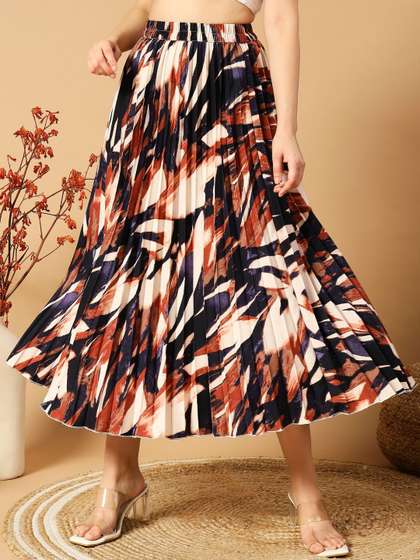 ZWERLON Women A-Line Midi Skirts