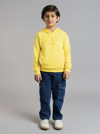 Ed-a-Mamma Boys
                    Typography Printed Hooded Sweatshirt