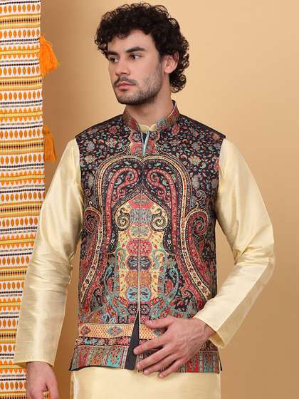 KRAFT INDIA LUXE Printed Woven Nehru Jackets