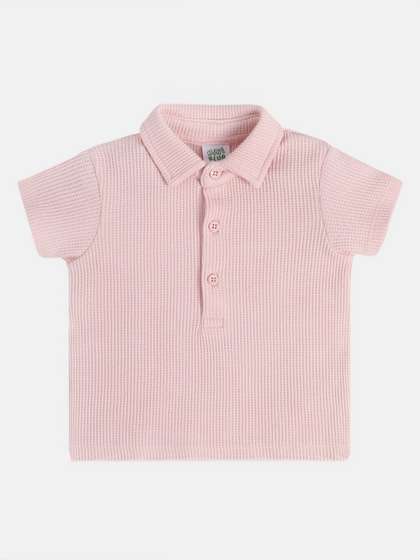 MINI KLUB Boys Polo Collar Knitted Solid T-shirt