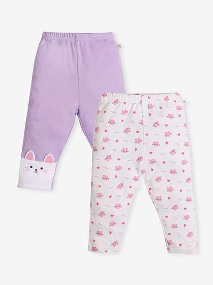 Ed-a-Mamma Girls Pack of
                    2 Printed Ankle Length Leggings