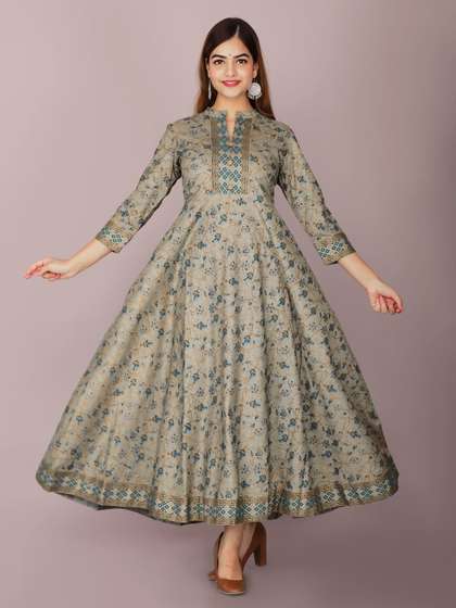 Sa Rasa Floral Printed Anarkali Kurta