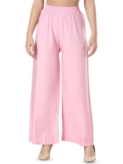 Aartej Women Solid Straight Palazzos