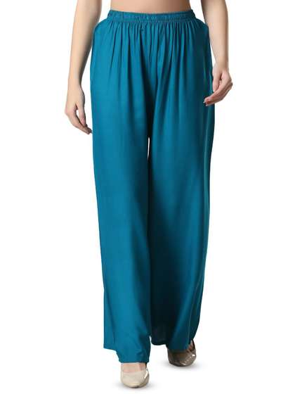 Aartej Women Solid Straight Palazzos