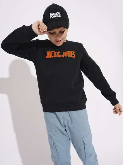 Jack & Jones Junior
                    Boys Typography Printed Round Neck Cotton Pullover
                    Sweatshirt