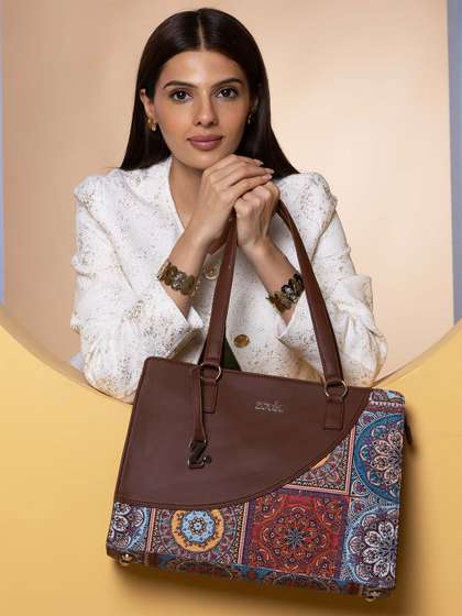 ZOUK Women Mandala Printed Structured Tote Bag