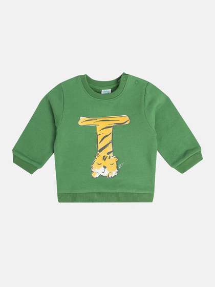 MINI KLUB Boys Graphic
                    Printed Round Neck Cotton Pullover Sweatshirt