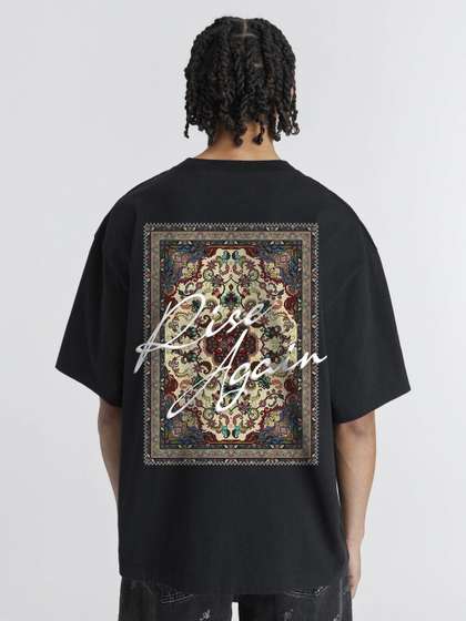 PRONK Men Printed Raw Edge T-shirt