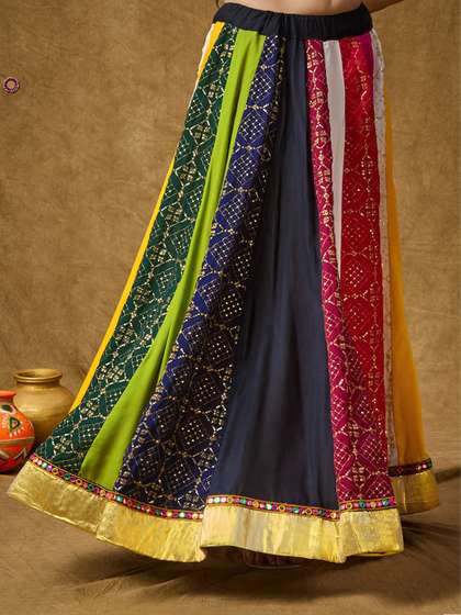 SALWAR STUDIO Embroidered Flared Maxi Skirts