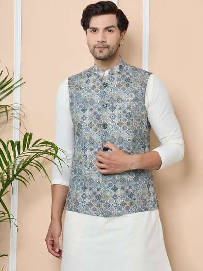 See Designs Printed Nehru Jackets