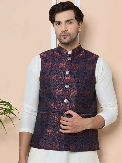 See Designs Woven Design Nehru Jackets