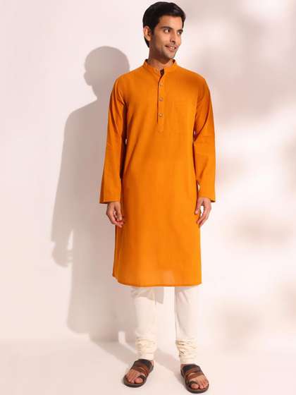 Fabindia Striped Cotton Straight Kurta