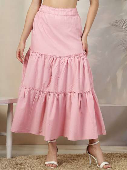 NEUDIS Women's Cotton Midi Skirt