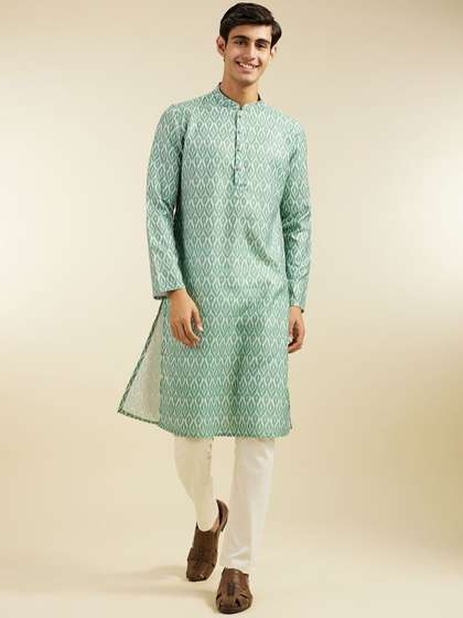 Diwas by Manyavar Printed Mandarin Collar Kurta