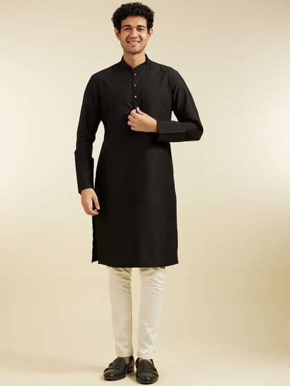 Diwas by Manyavar Mandarin Collar Straight Kurta