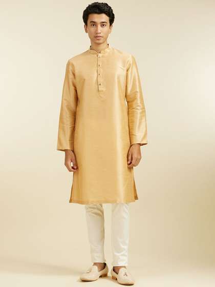 Diwas by Manyavar Mandarin Collar Straight Kurta