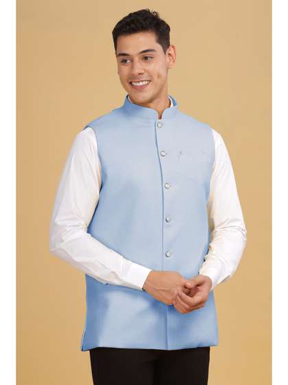Anouk Woven Cotton Nehru Jacket