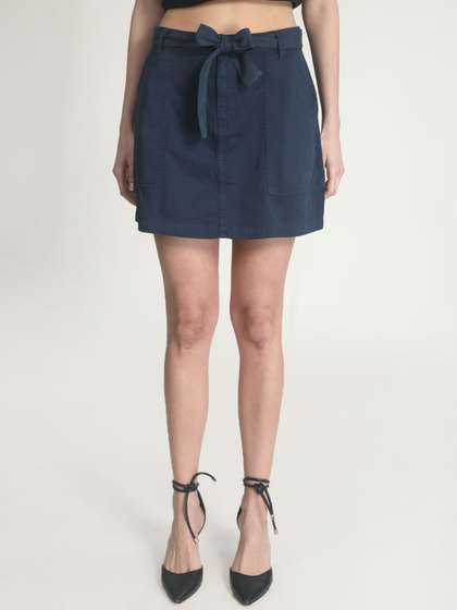 Roadster Pure Cotton Women Mini Skirts