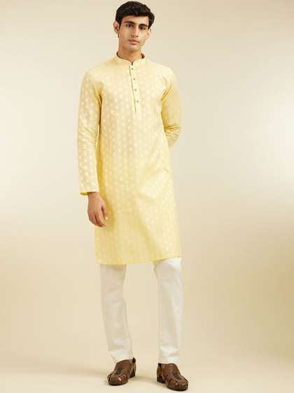 Diwas by Manyavar Woven Design Pure Cotton Kurta