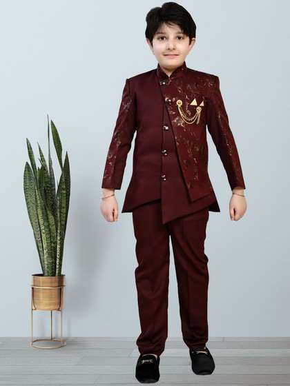 BAESD Boys Self
                        Design Sherwani Set