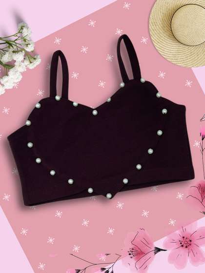 ADDYVERO Girls
                    Embellished Shoulder Straps Top