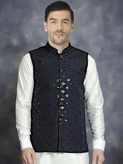 SG LEMAN Embroidered Nehru Jacket
