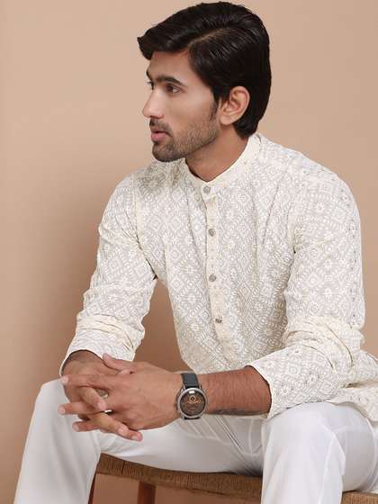 Anouk Men Floral Embroidered Kurta