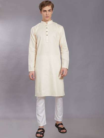 DIVISIVE Woven Design Pure Cotton Kurta