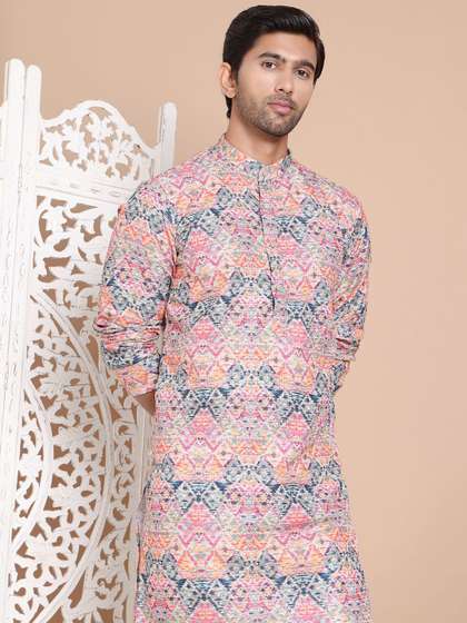 Anouk Men Geometric Printed Kurta