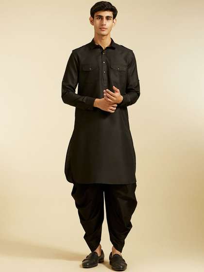 Diwas by Manyavar Shirt Collar Pathani Kurta
