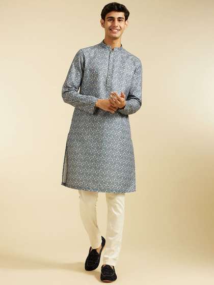 Diwas by Manyavar Printed Thread Work Kurta