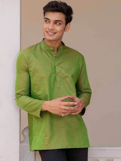 Ethnic India Band Collar Straight Kurta
