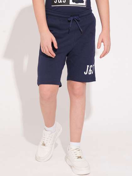 Jack & Jones Junior Boys Typography Printed Regular Fit Shorts