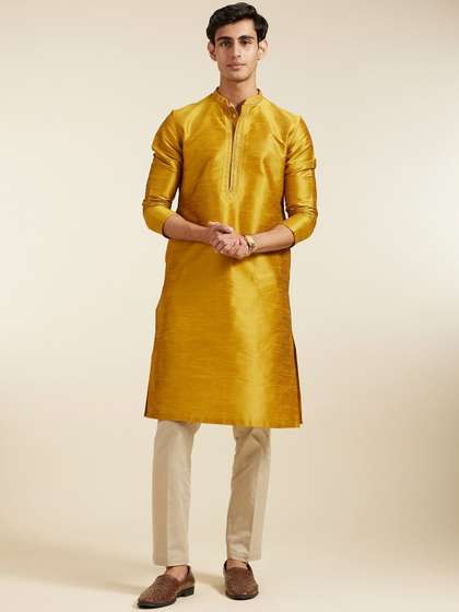 Diwas by Manyavar Mandarin Collar Straight Kurta