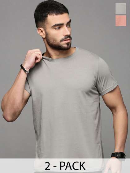 Mast & Harbour Men Pack Of 2 Cotton Lounge Tshirts