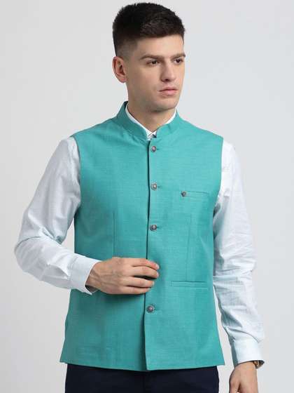 Turtle Slim-Fit Woven Nehru Jackets