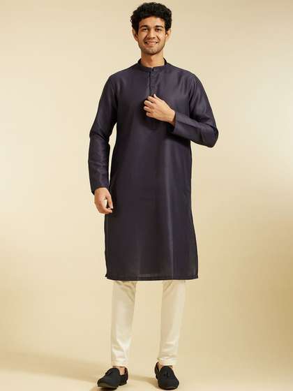 Diwas by Manyavar Mandarin Collar Straight Kurta