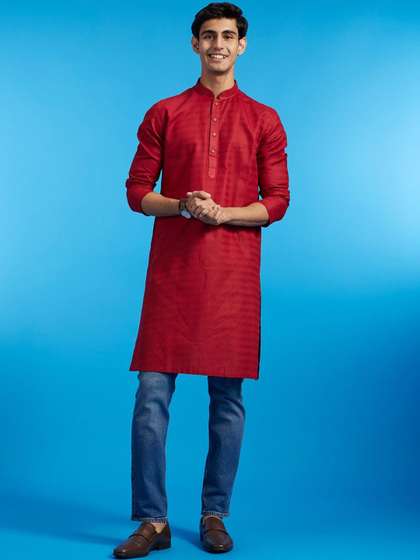Diwas by Manyavar Cotton Straight Kurta