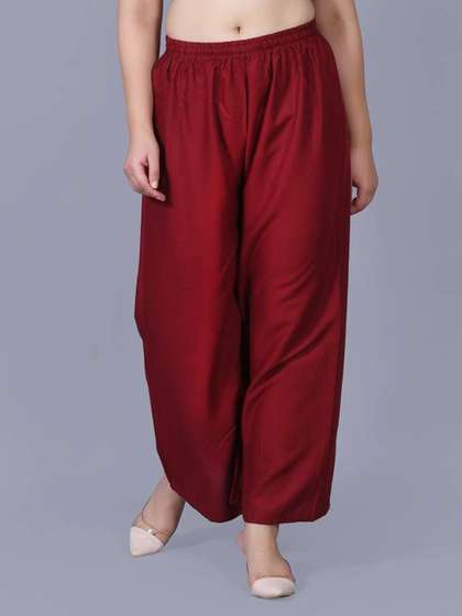 KALINI Women Solid Slip-On Palazzos