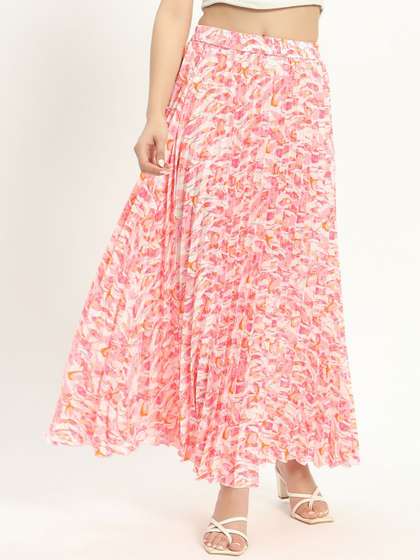 OTABU Printed Flared Maxi Skirts