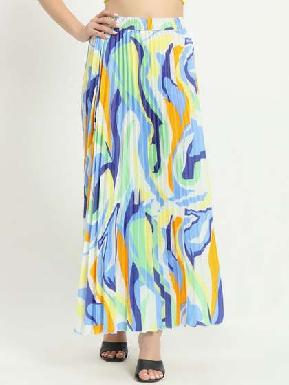 OTABU Printed Flared Maxi Skirts