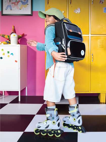 MOKOBARA The Cheddar
                    Kids Structured Nylon and Vegan Leather Backpack