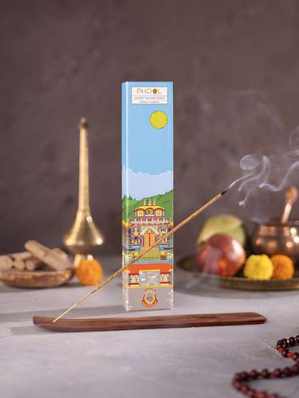 Phool Badrinath Temple Kesar Chandan Agarbatti Natural Incense Sticks - 40 Pcs