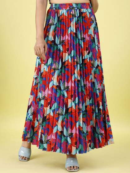 OTABU Printed Flared Maxi Skirts