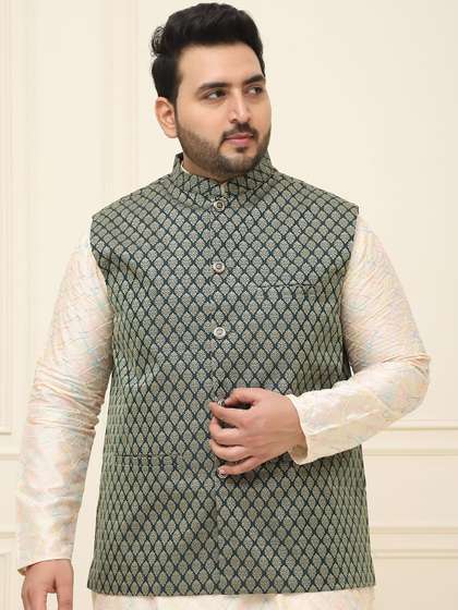 SOJANYA PLUS Printed Nehru Plus Size Jacket