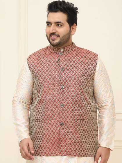 SOJANYA PLUS Printed Nehru Plus Size Jacket