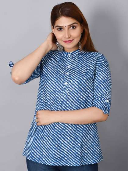 Cloth Bites Women Leheriya Printed Pure Cotton Kurti